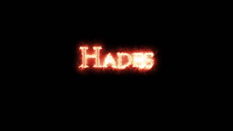 hades written with fire. loop