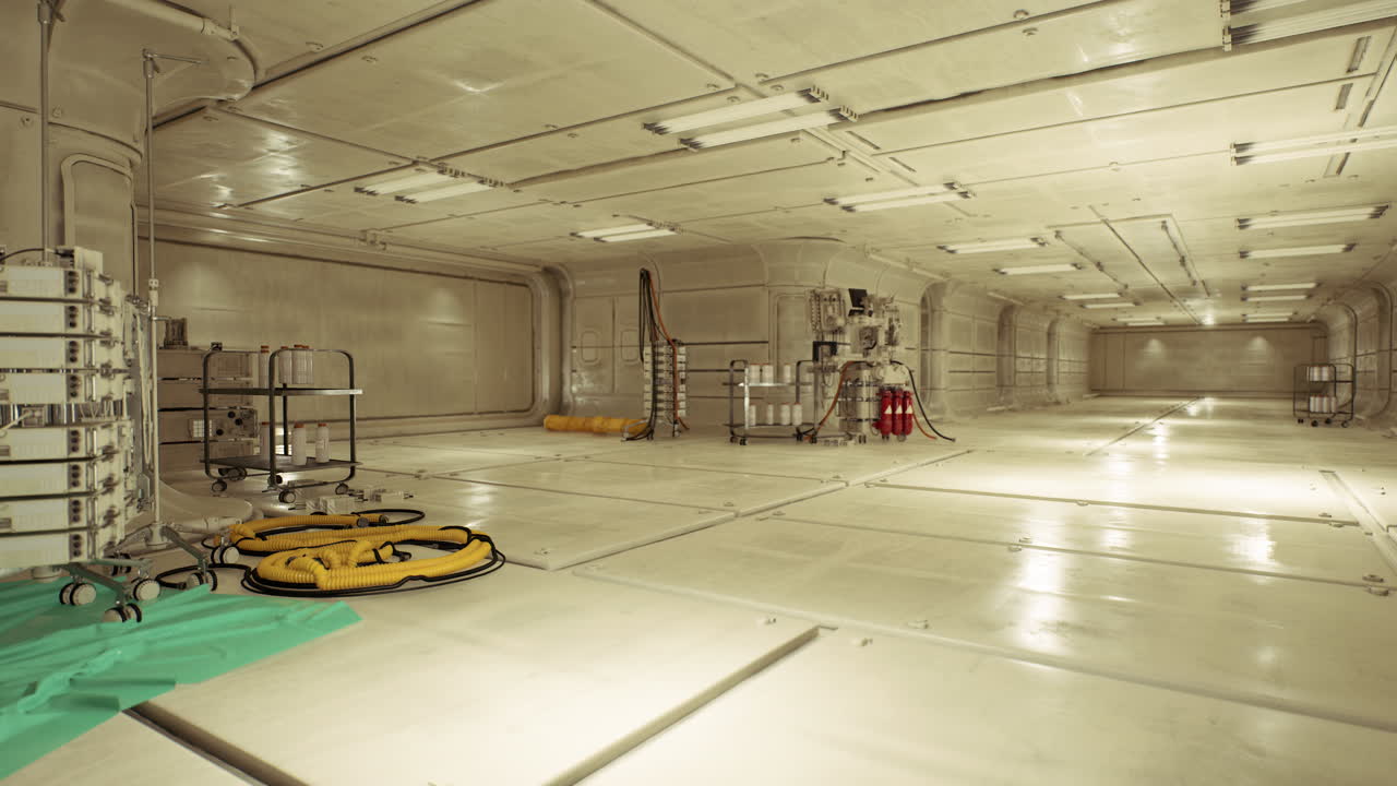 Industrial engineering area containing heavy machinery and energy equipment