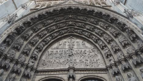 detailed view of a gothic cathedral portal