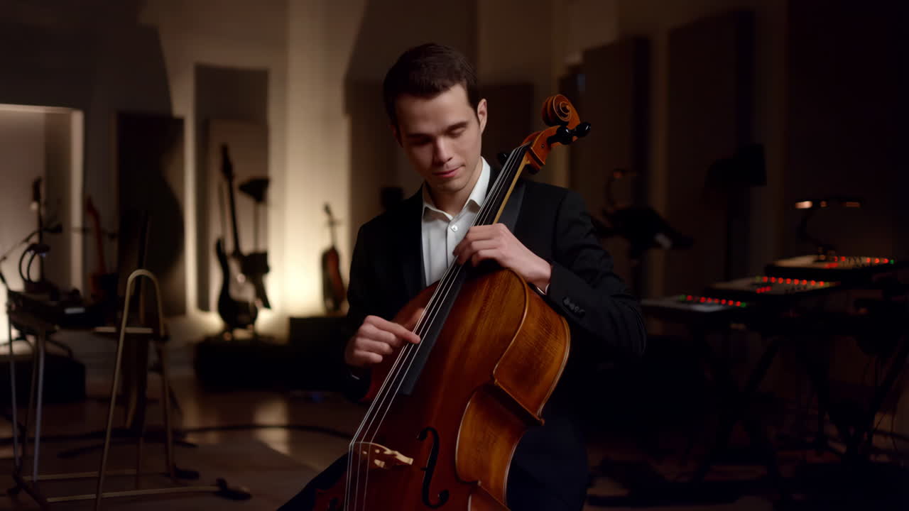 Cellist Playing Cello