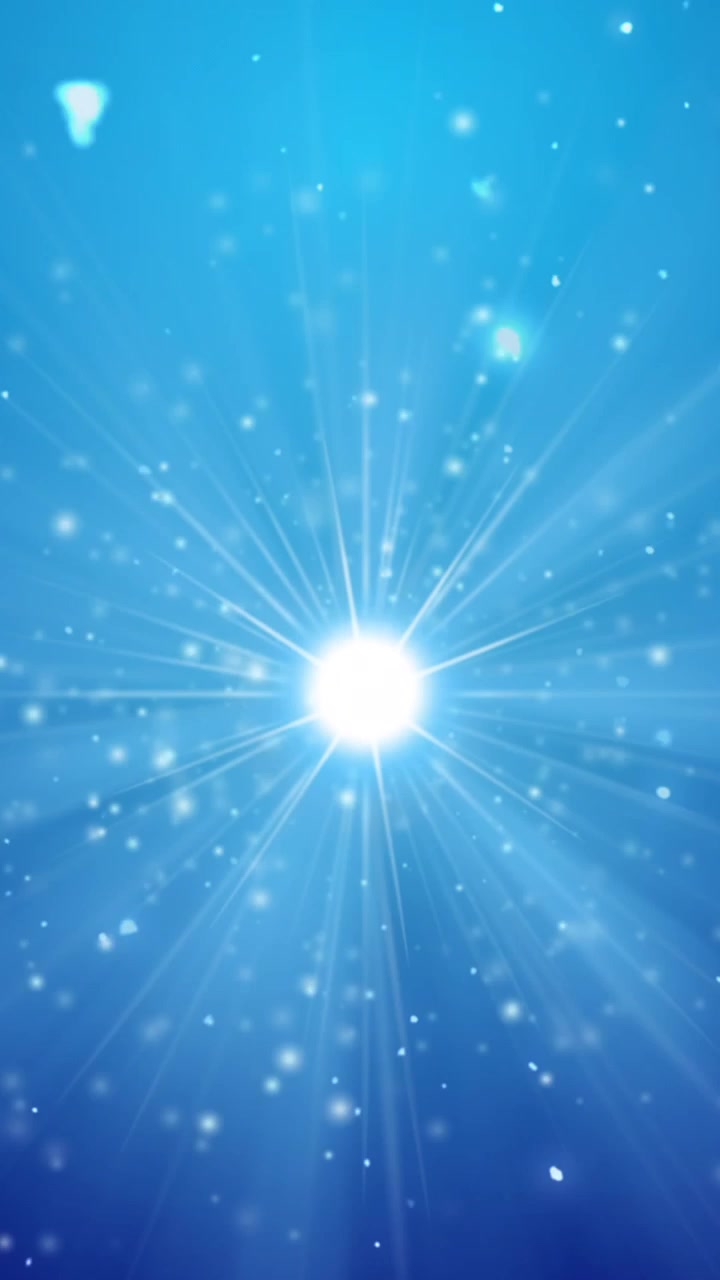 Animazione di fiocchi di neve e luci su sfondo blu