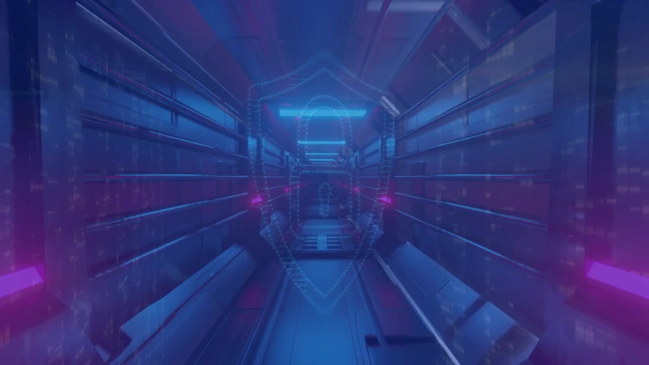 Animatie van een netwerk van verbindingen over een stadsgezicht