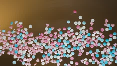 salpicaduras de colores en una superficie