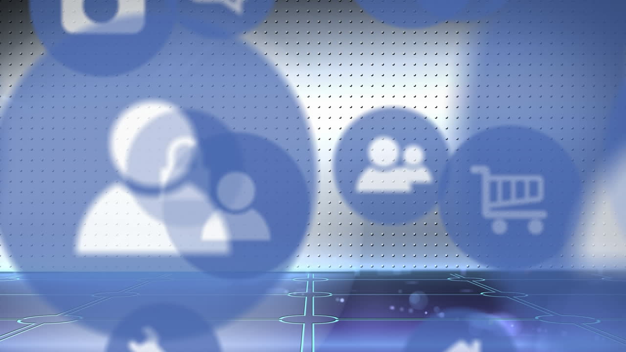 서클에서 네트워크의 애니메이션