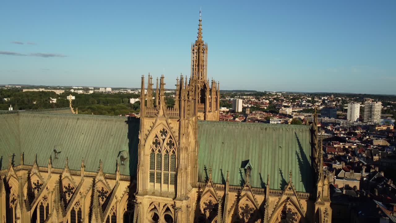 Aerial view of Metz Cathedral