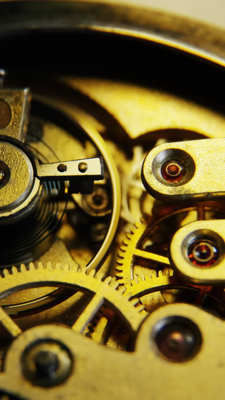 Close-up of clock parts