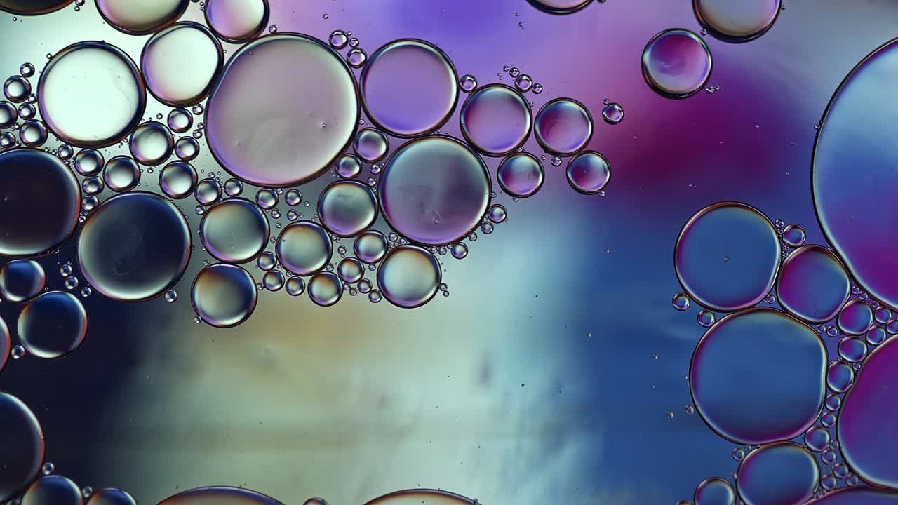 abstract colorido alimentos gotas de aceite burbujas y esferas que fluyen