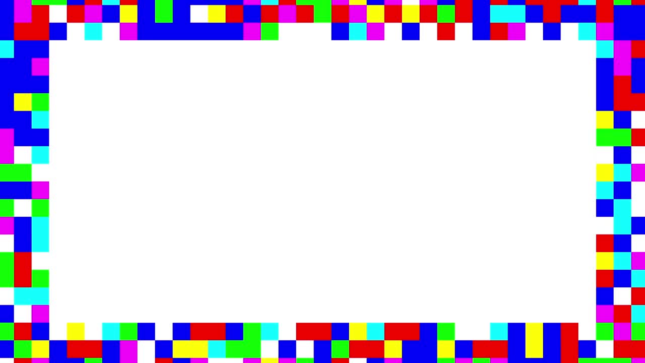 marco de cuadrados parpadeantes de varios colores