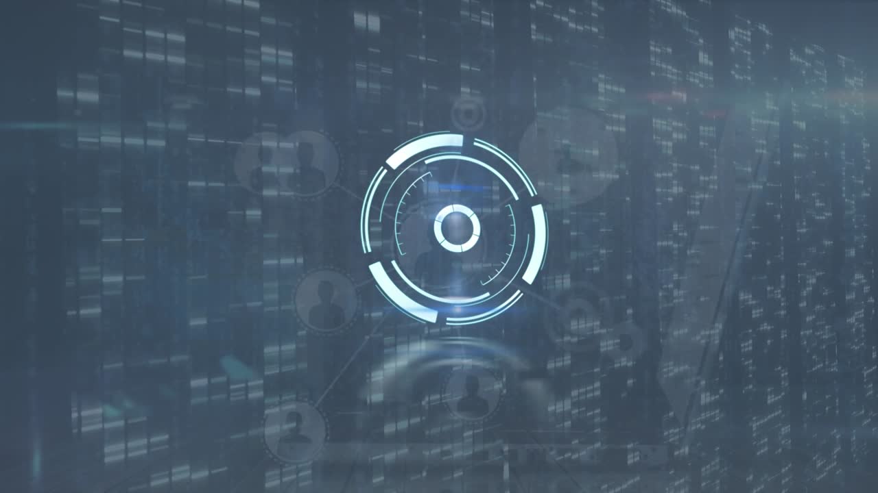 Animation of clock moving over blue background