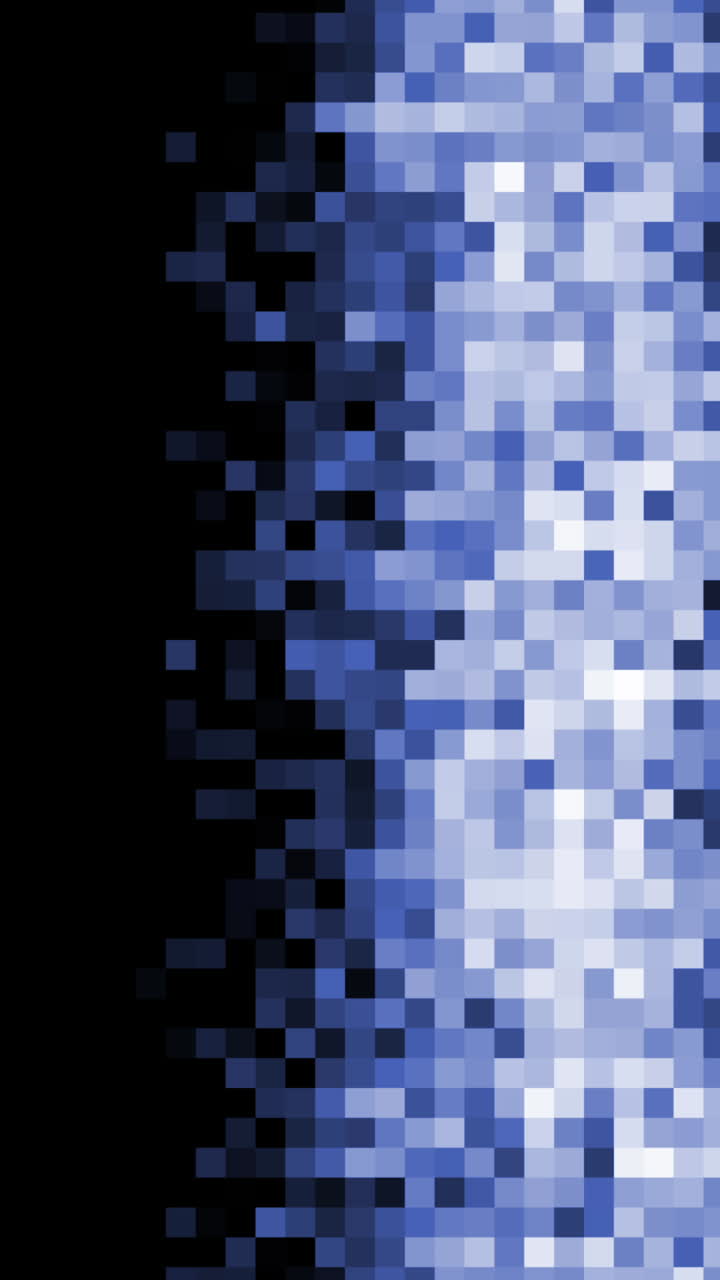 Digital Data Pixels Transitioning on Black and White Background