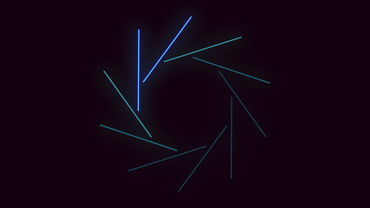 A glowing, blue, abstract circle design with radiating lines is featured in this image. The striking visualization exudes a sense of luminosity and modernity