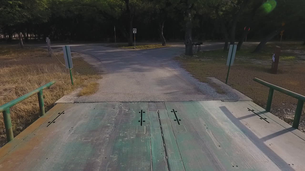 Rustic Metal Bridge in a Park