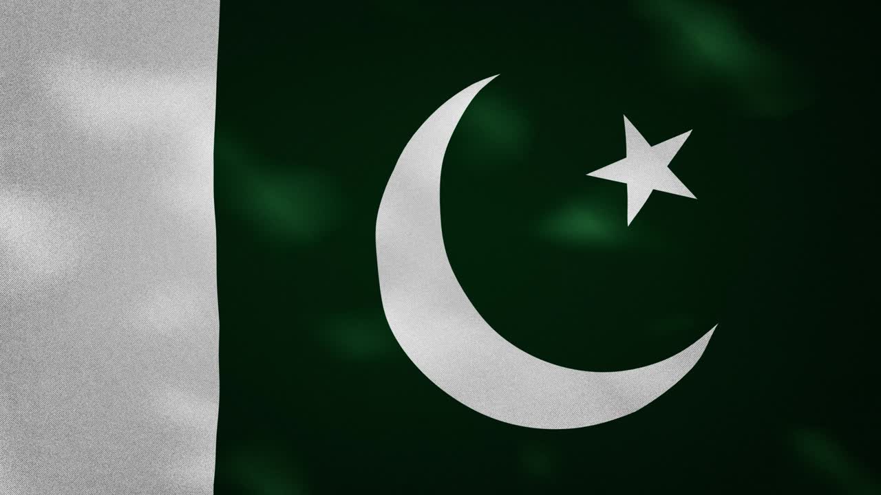 Wapperende dichte Pakistaanse vlagstof, achtergrondloop