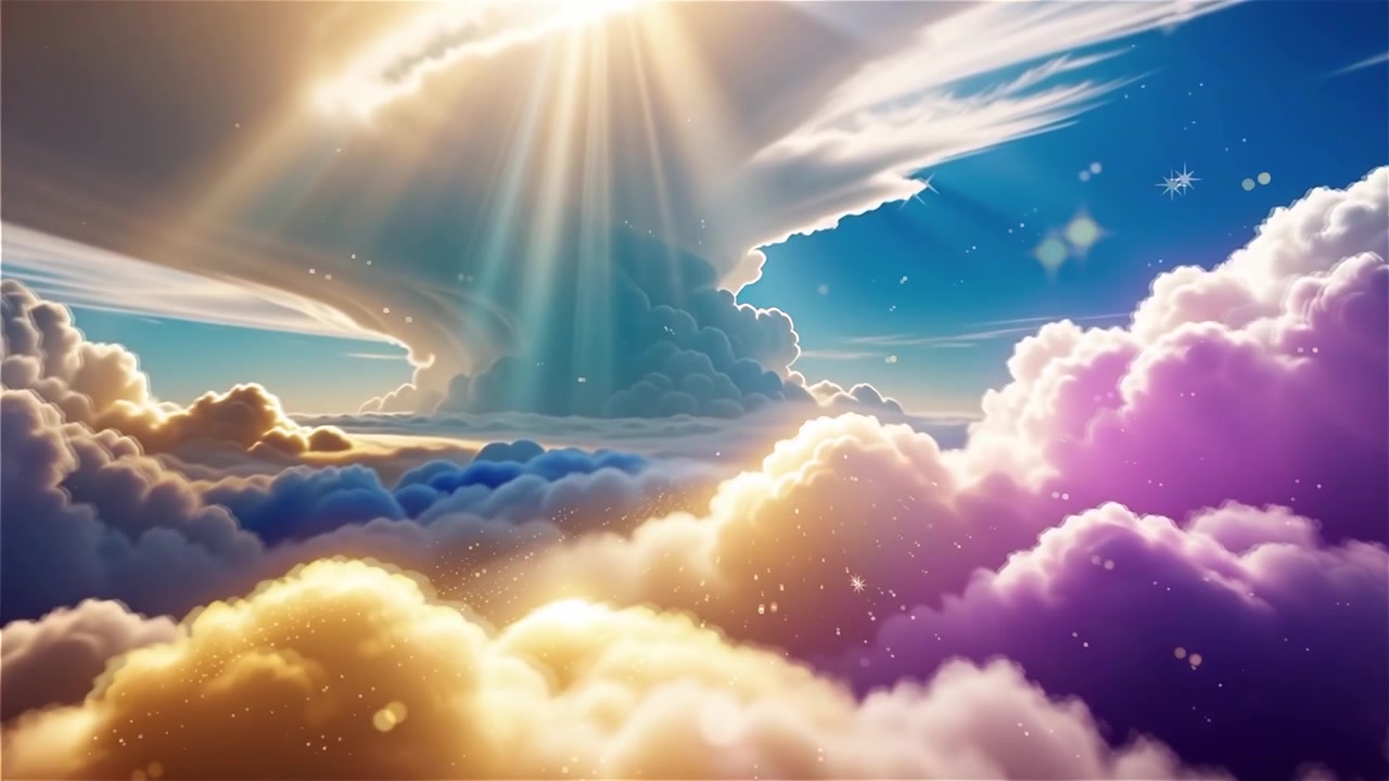 Christian Heavenly Light Worship Background