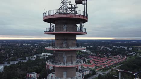 old cell tower in a suburban area-1