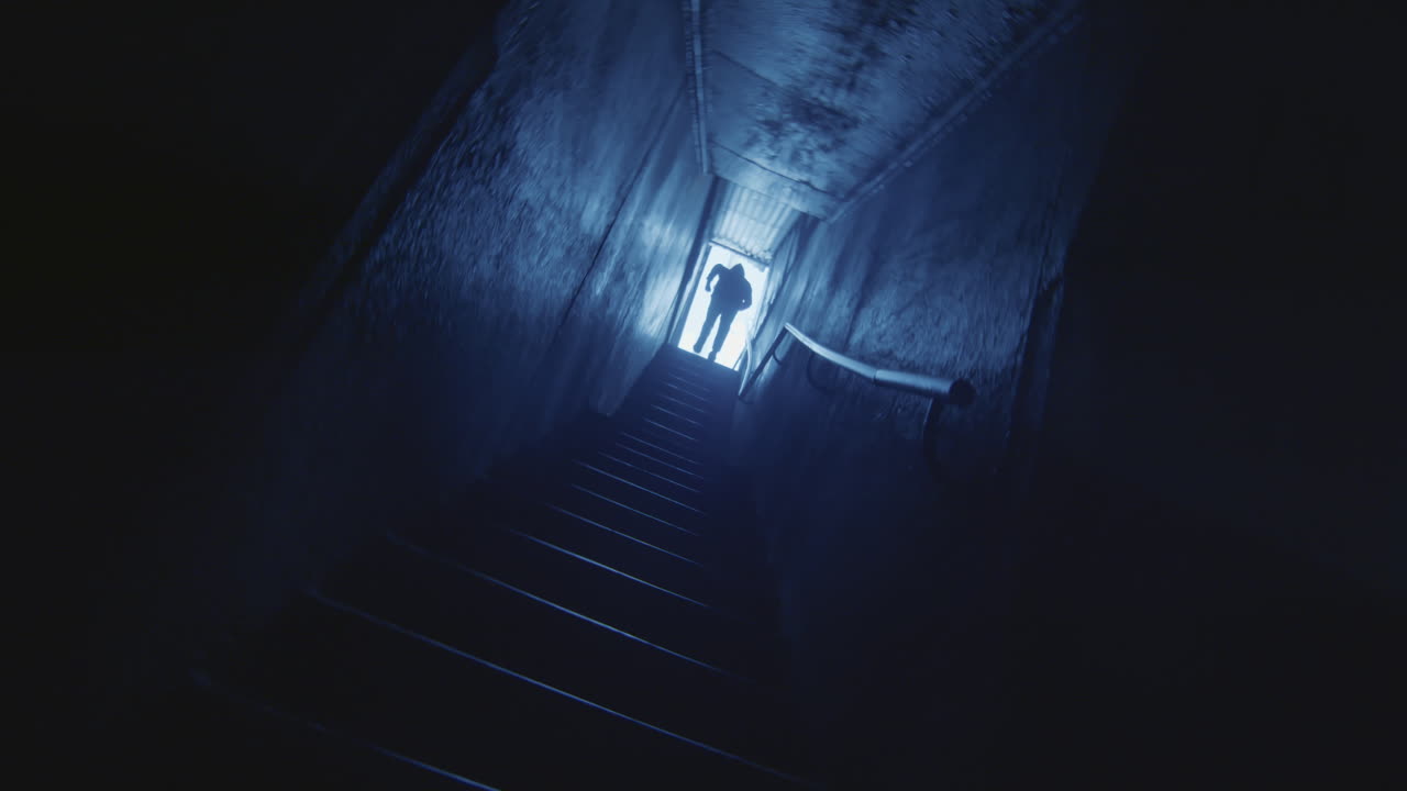 Parkourist Running Upstairs