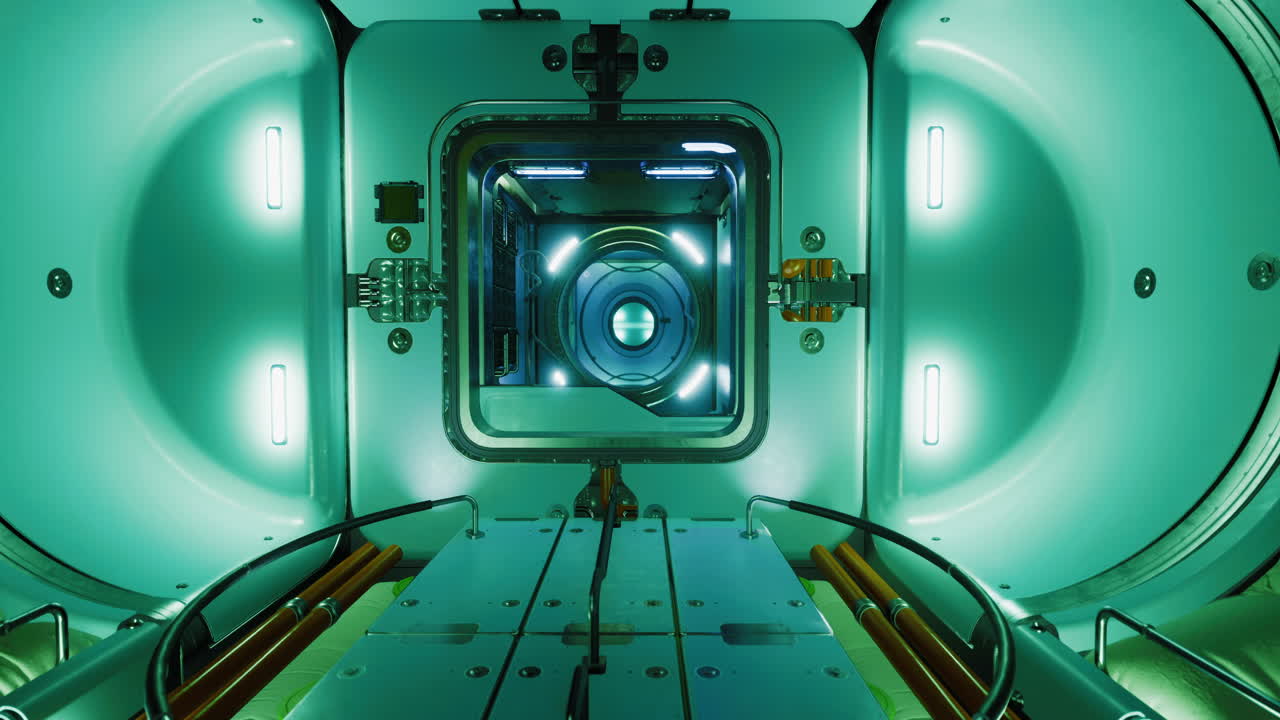 미래의 우주선 인테리어