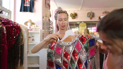 women shopping for clothes in a boutique