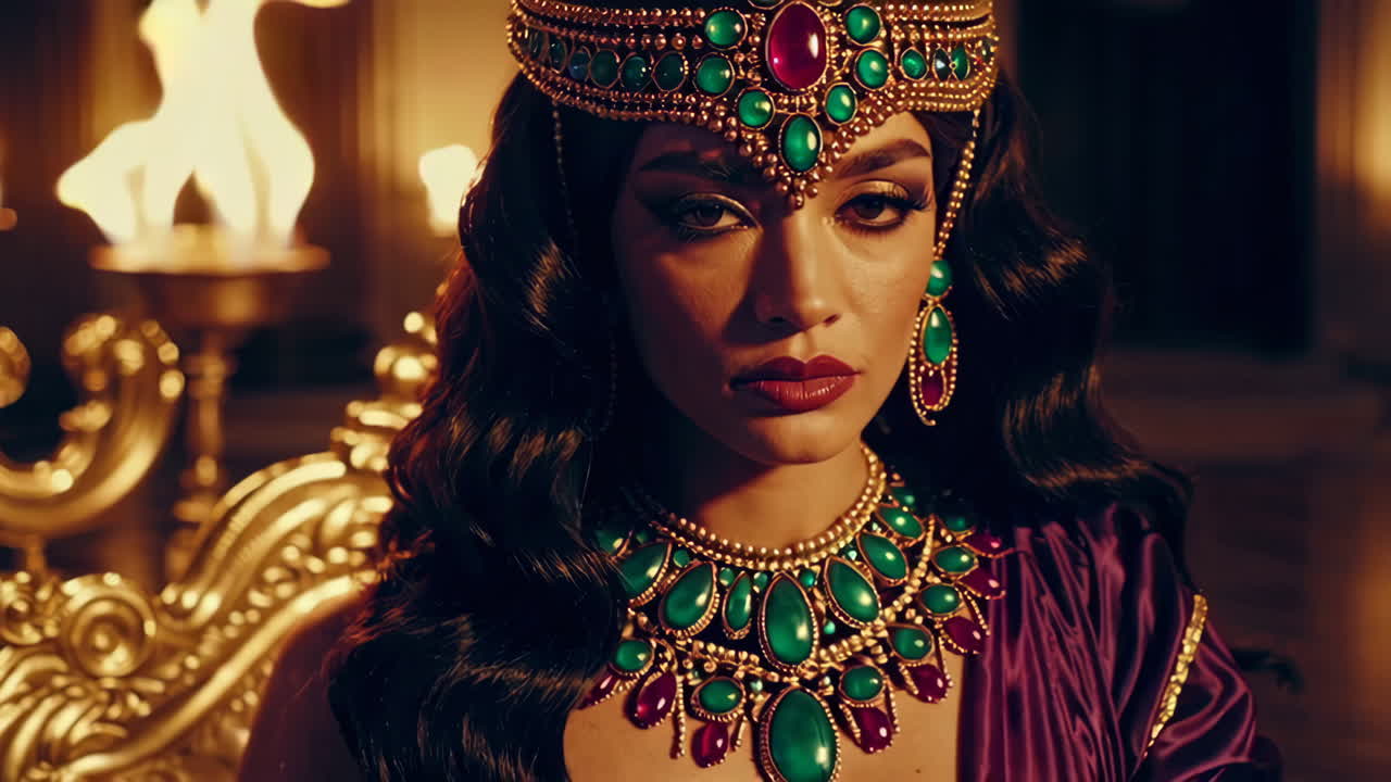 Queen in Golden Throne