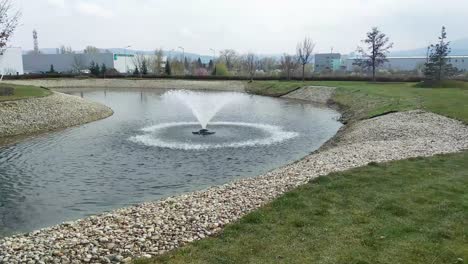 fountain in the lake