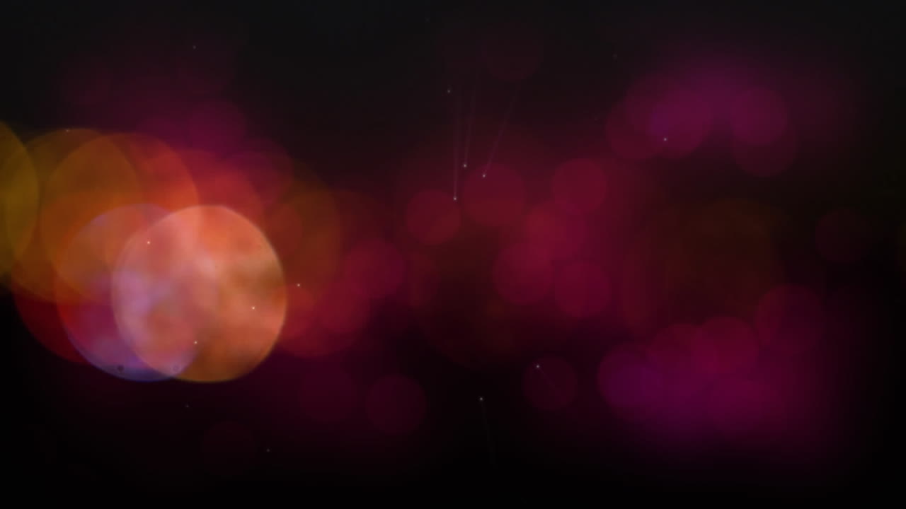 animación de destellos de lentes desfocados que se mueven sobre un fondo abstracto púrpura.