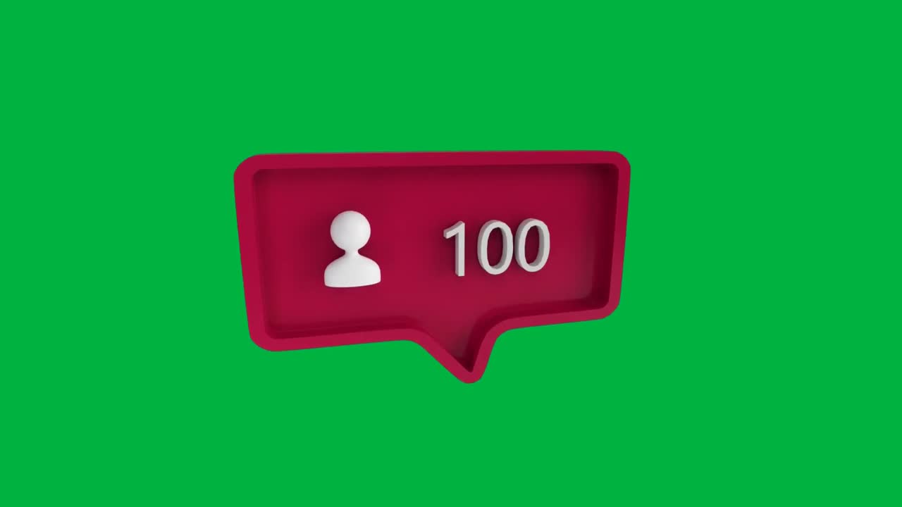 Follow icon with increasing numbers on social media