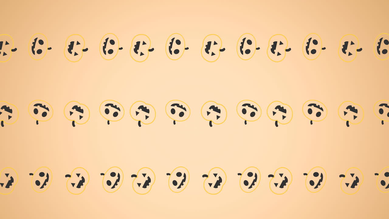 분홍색 배경에 할로윈 호박의 애니메이션