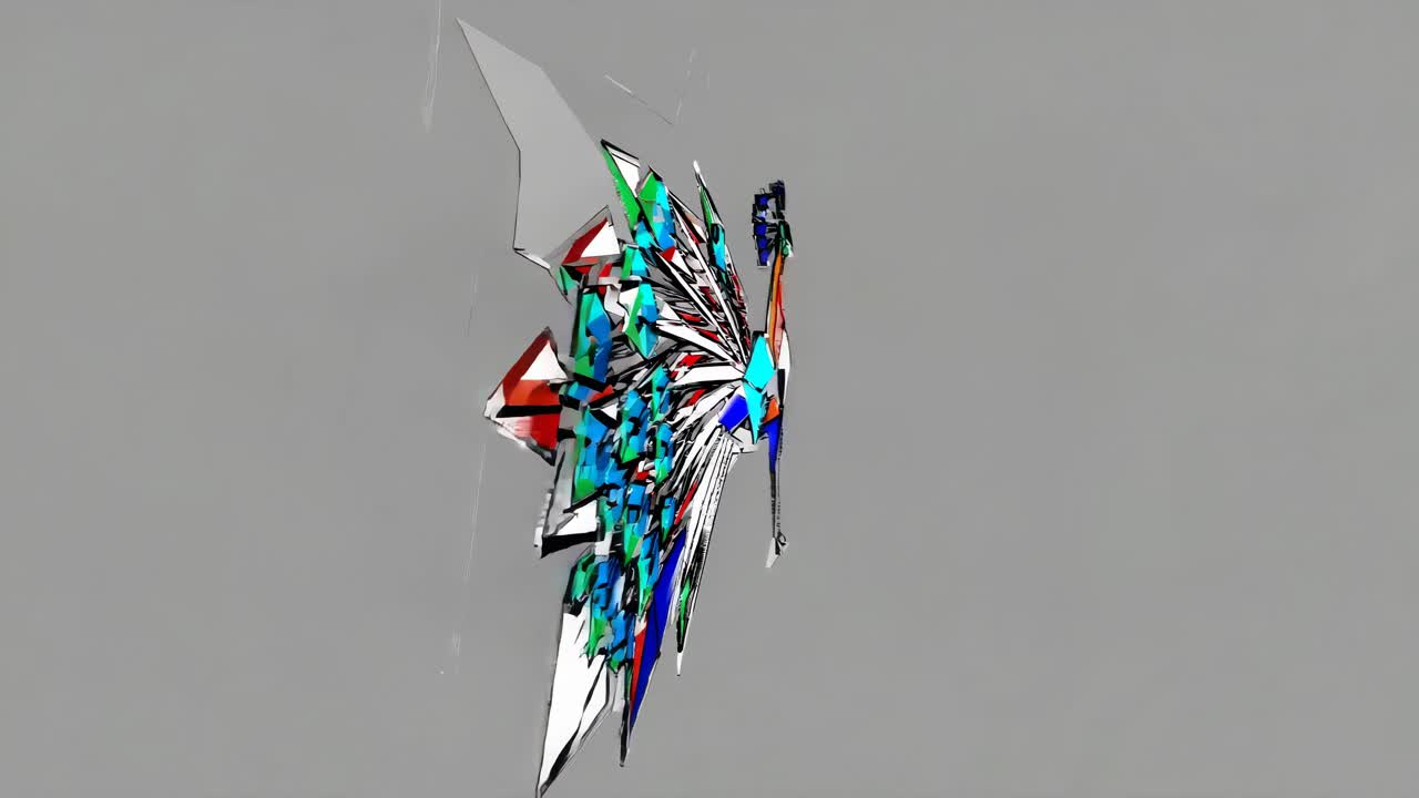 Geometric Peacock Illustration