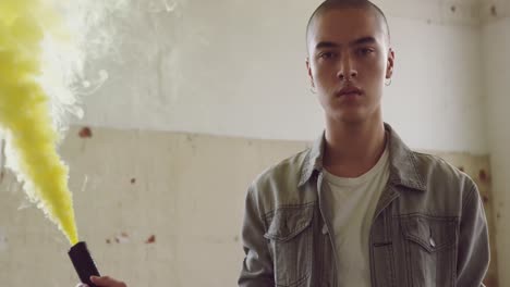 Fashionable-young-man-in-an-abandoned-warehouse