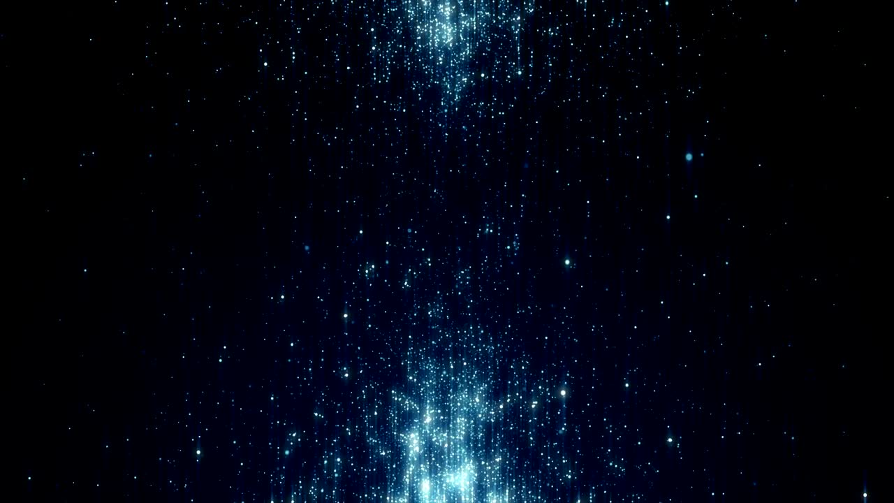 파란 먼지 입자 추상적인 빛 보케 모션 제목 영화적 배경 루프