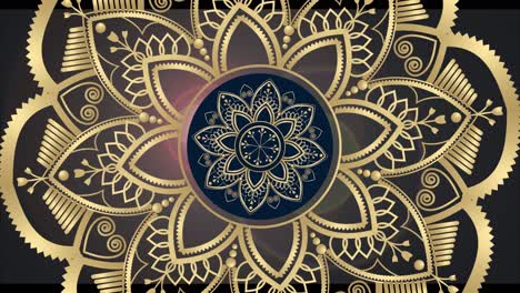 oro y negro oscuro mandala ornamento fondo bucle suavemente, estilo árabe islámico para cualquier propósito