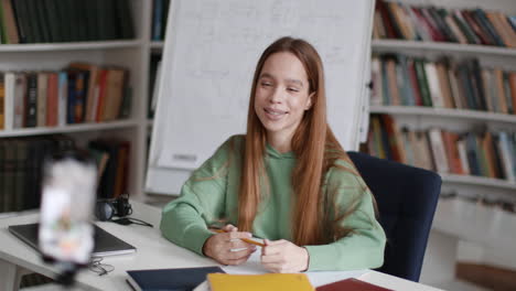 online education session with a young woman