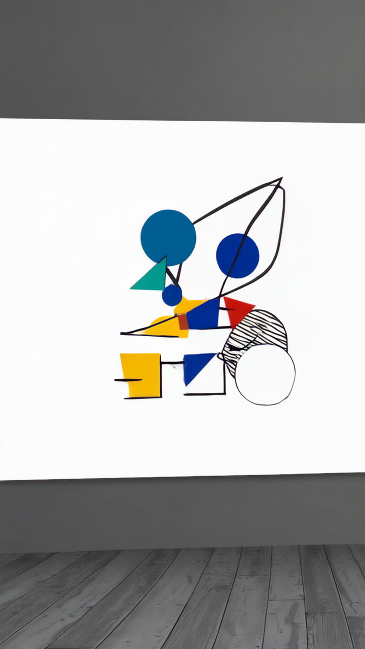 Abstract Geometric Art Display