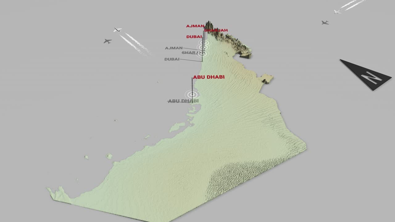 3d 지형 지도 아랍에미리트