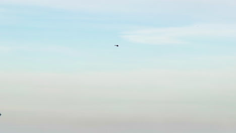 aerial view of a helicopter flying over the cityscape of tallinn city, estonia
