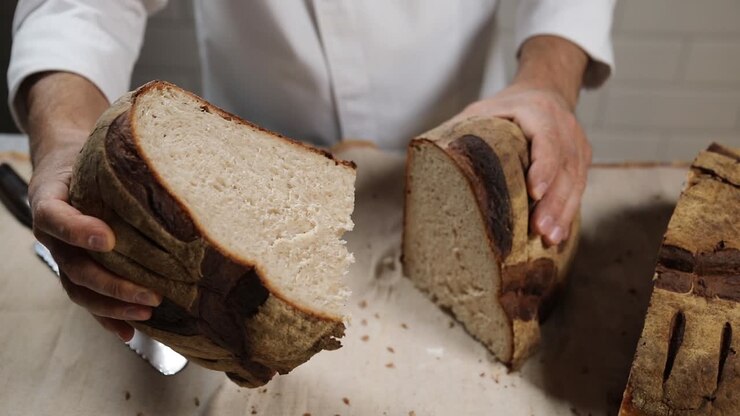 Baker preparing artisanal bread