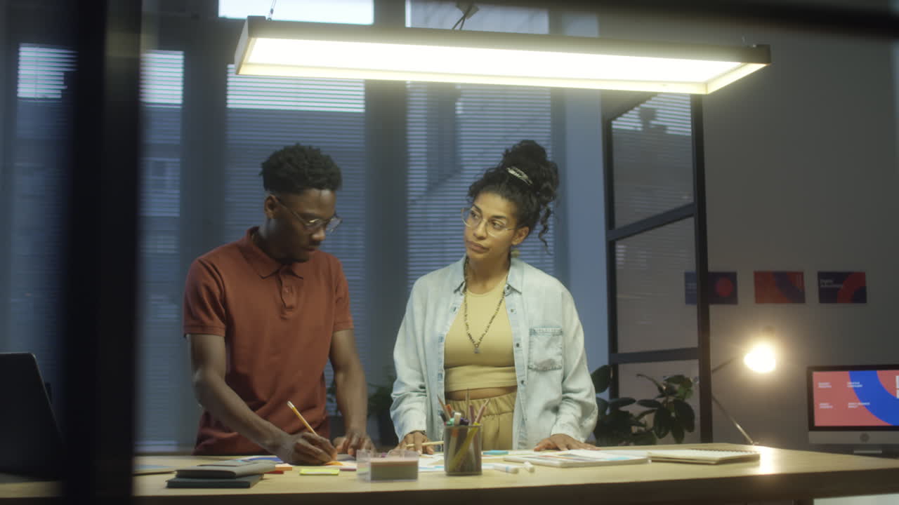 Creative Colleagues Working Together in Office