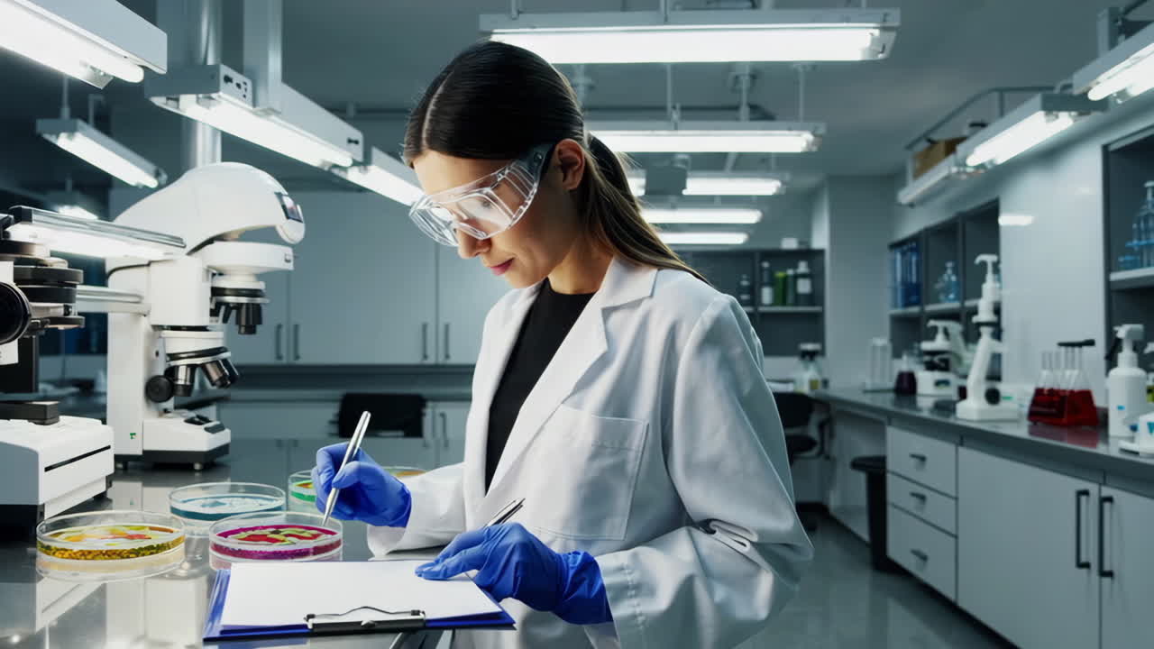 Cientista trabalhando em um laboratório
