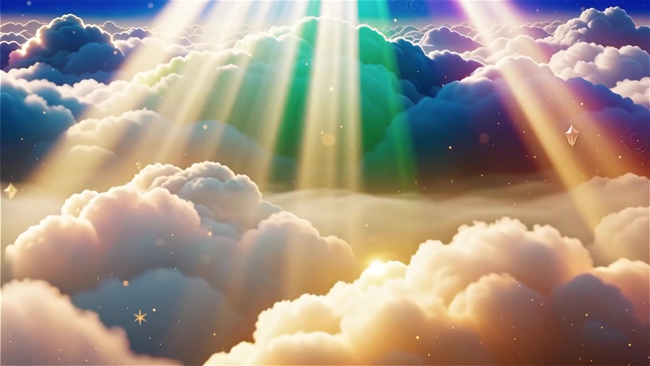 Christian Heavenly Light Worship Background