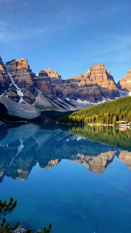 serene mountain lake reflection