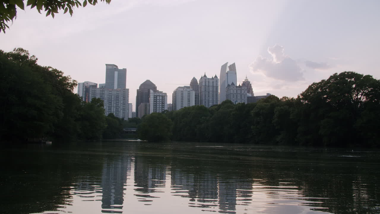 Atlanta Skyline from Piedmont Park Pond