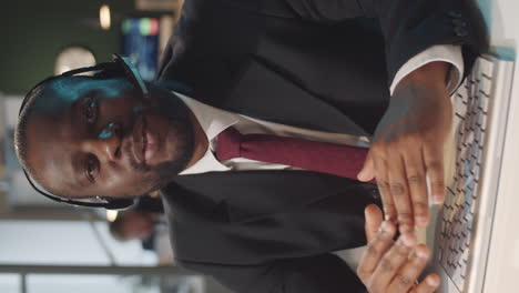 businessperson in a call center