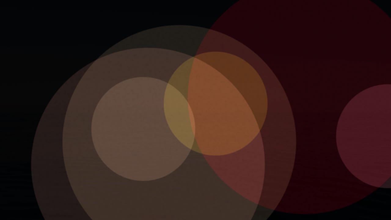 Animation of large circles slowly moving