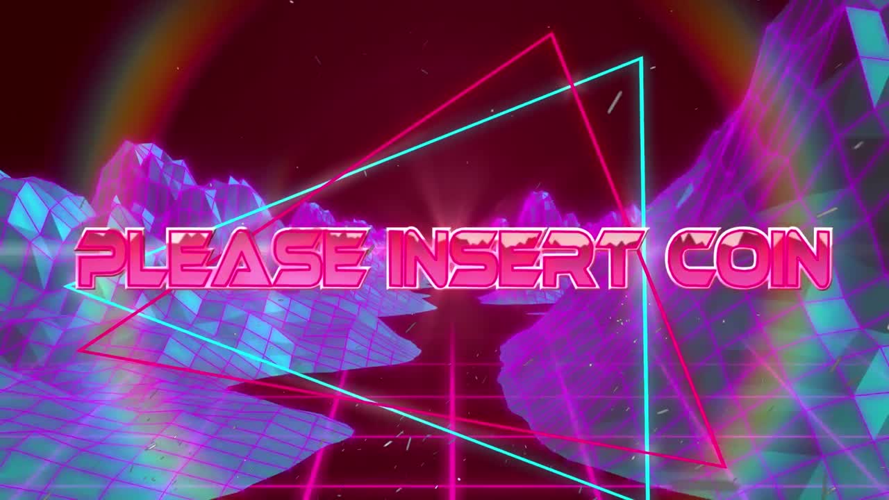 삼각형과 산 위에 동전을  ⁇ 입하십시오.