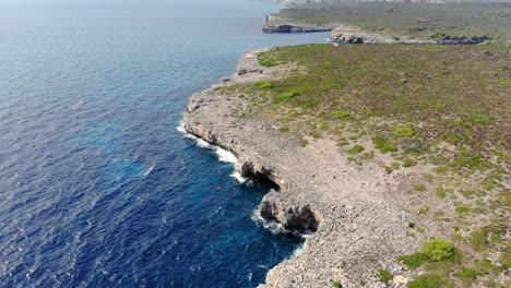 Aerial-view-of-unspoiled-Mediterranean-coast-of-Mallorca