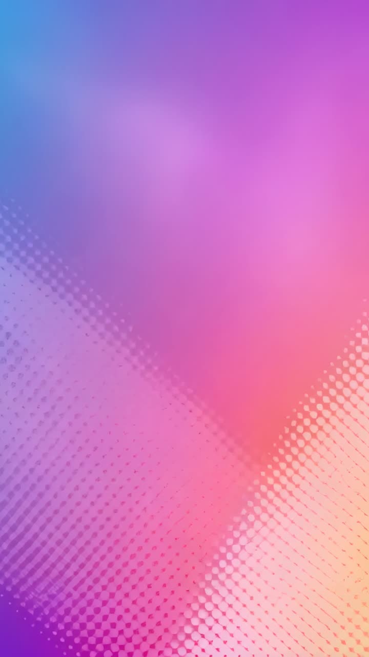 Video verticale: riproduzione, gradiente astratto che cambia e si illumina sullo schermo, con sovrapposizione halftone