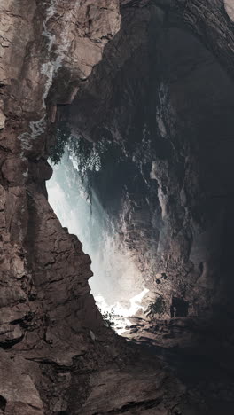 view from inside a cave