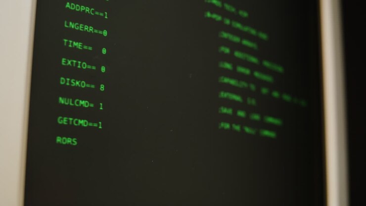 Schermo di terminale computer vintage