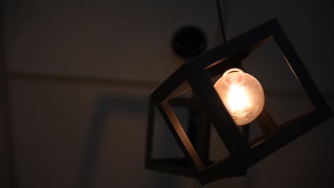 decorative lamp in a wooden cube 2