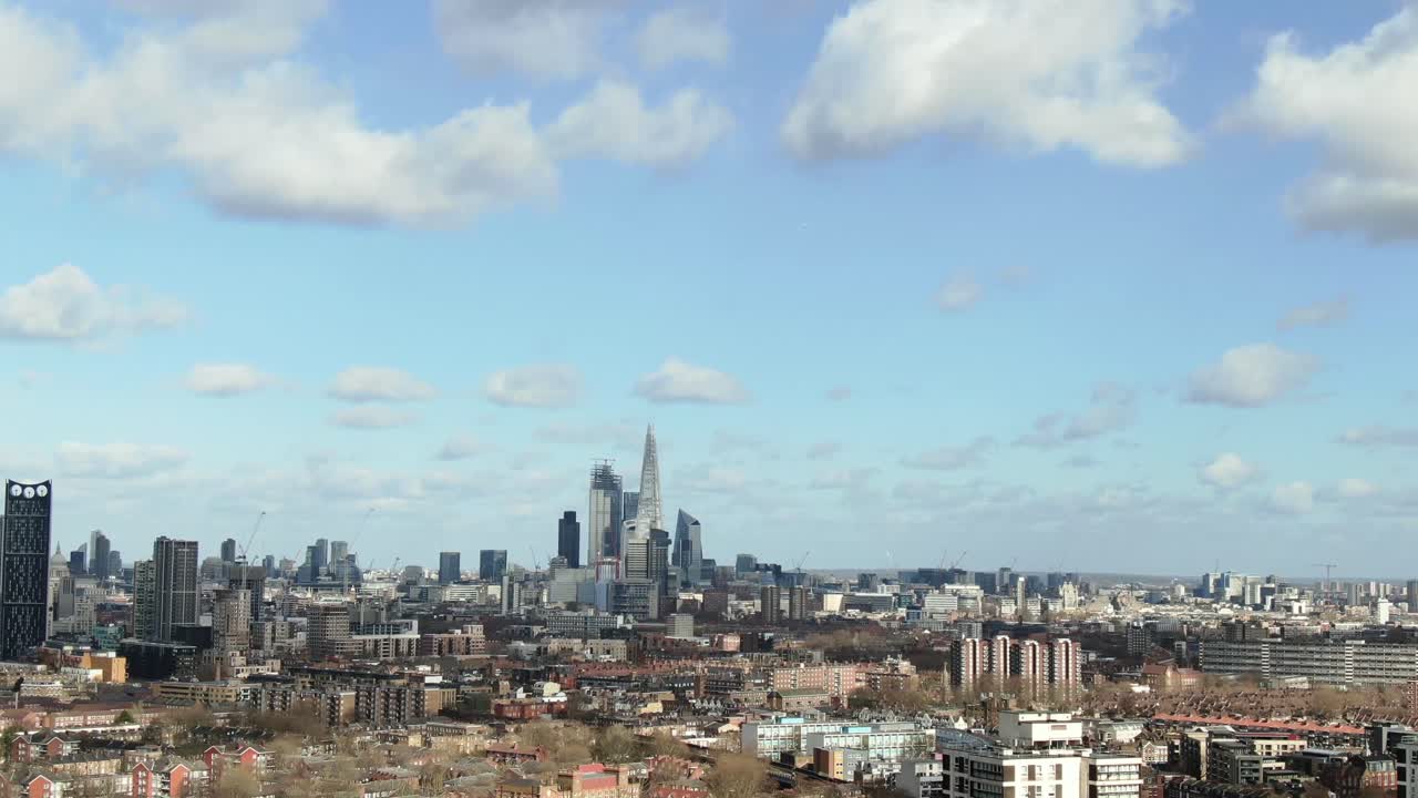 런던에 건물이 있는 스카이뷰